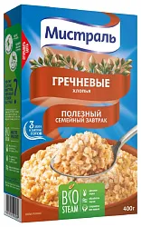 Хлопья МИСТРАЛЬ Гречневые карт/уп 400г