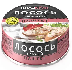 Паштет ВЛАДКОН из лосося ж/б ключ 100г