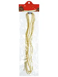 Бусы СЕРПАНТИН Новогодние шарики золотые 2.7м арт.НУ-4232