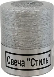 Свеча НАТАМ Стиль 7.5см серебро металлик арт.KL535253-SI