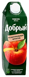 Напиток сокосодержащий ДОБРЫЙ яблоко персик 1л