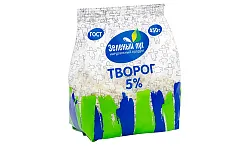 Творог ЗЕЛЕНЫЙ ЛУГ бзмж 5% 450г