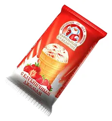 Мороженое АЙСБЕРРИ От Деда Мороза с клубничным джемом сзмж 70г