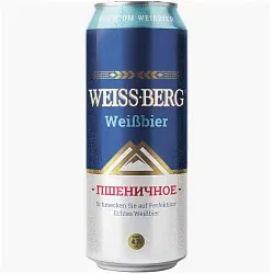 Пивной напиток БОЧКАРИ Вайсберг пшеничный нефильтрованный пастер 4.7% ж/б 0.45л