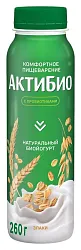 Биойогурт АКТИБИО со злаками бзмж 1.6% 260г