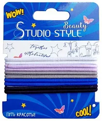 Резинка для волос СТУДИО СТАЙЛ тонкая цветная 10шт арт.45886-4412