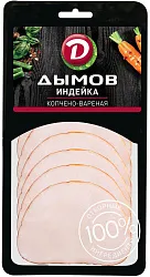Деликатес ДЫМОВ с индейкой нарезка в/к 70г