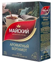 Чай МАЙСКИЙ Ароматный Бергамот черный 100пак