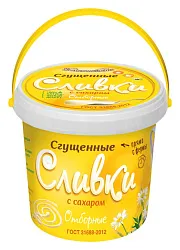 Сливки сгущенные ВОЛОКОНОВСКОЕ с сахаром бзмж ГОСТ 19% пэт 400г