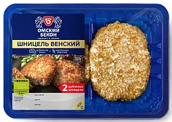 Шницель ОМСКИЙ БЕКОН Венский охл 250г