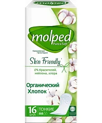 Ежедневные прокладки МОЛПЕД Органический хлопок 16шт