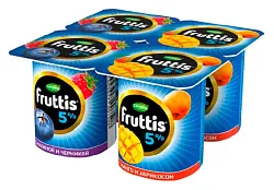 Йогуртный продукт ФРУТТИС абрикос манго малина черника бзмж 5% 115г