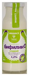 Молоко МОДЕСТ Детское Бифилин-Д сладкий бзмж 3.2% ст/б 200мл