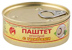 Паштет ЙОШКАР-ОЛА печеночный с грибами ТУ ж/б 100г