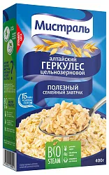 Хлопья МИСТРАЛЬ Геркулес алтайский карт/уп 400г