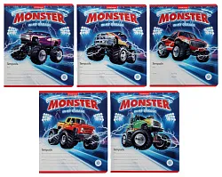 Тетрадь ЭРИХ КРАУЗЕ Монстер Кар клетка 18л арт.49203