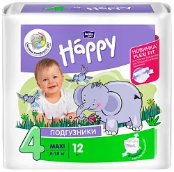 Подгузники БЕЛЛА ХЭППИ макси 8-18кг 12шт
