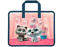 Папка для тетрадей ДЕВЕНТЕ Питомцы А4 с ручками 33.5*26см