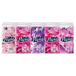 Платочки бумажные ПАПИА Тендер Блум 3сл 10шт