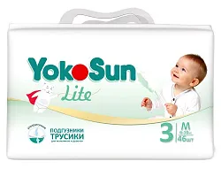 Подгузники-трусики ЙОКОСАН Лайт ультратонкие M 6-10кг 46шт