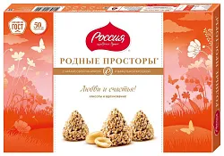 Набор конфет РОДНЫЕ ПРОСТОРЫ с вафельной крошкой 180г