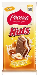 Шоколад РОССИЯ Натс с соленой карамелью фундуком и нугой 200г