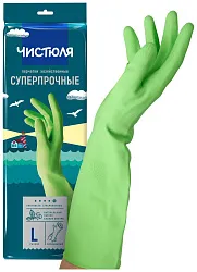 Перчатки латексные ЧИСТЮЛЯ суперпрочные SM