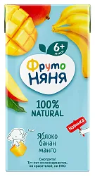 Нектар ФРУТОНЯНЯ яблоко банан манго 0.2л