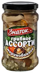 Ассорти ЗНАТОК грибное маринованное ст/б 280г
