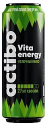Энергетический напиток АКТИБО Яблочный микс ж/б 0.45л