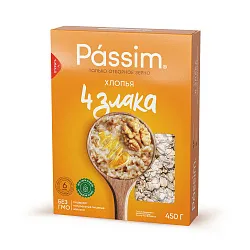 Хлопья ПАССИМ 4 злака карт/уп 450г