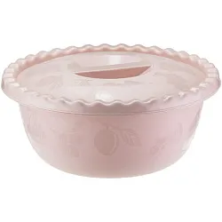 Миска М-ПЛАСТИКА с крышкой чайная роза 5л арт.М1317