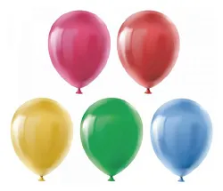 Набор шаров СФЕРА Металик Радуга 25см 50шт