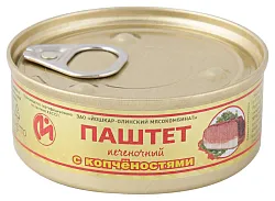 Паштет ЙОШКАР-ОЛА печеночный нежный с копченостями ТУ ж/б 100г