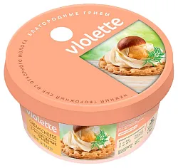 Сыр творожный ВИОЛЕТТА благородные грибы бзмж 70% 140г