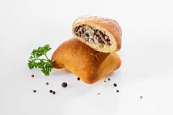 Пирожок печеный с рыбой и рисом 80г