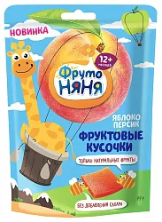 Фруктовые кусочки ФРУТОНЯНЯ яблоко персик м/у 53г