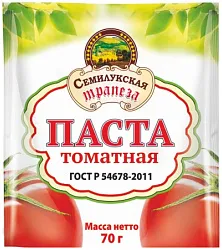 Томатная паста СЕМИЛУКСКАЯ ТРАПЕЗА Гост м/у 70г