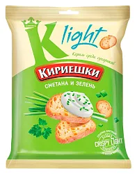 Сухарики КИРИЕШКИ Лайт сметана зелень 33г