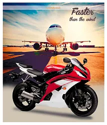 Тетрадь ПРОФ-ПРЕСС Мотоцикл и самолет А5 клетка 48л