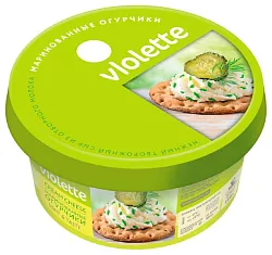 Сыр творожный ВИОЛЕТТА с огурцами и зеленью бзмж 70% 140г