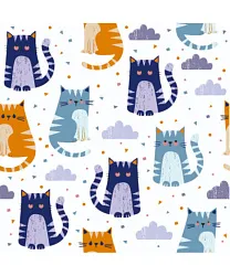 Салфетки НАТА-М Кошки в облаках 33*33см 2сл 20шт
