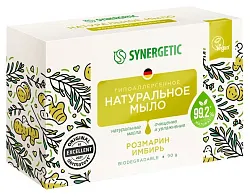 Мыло туалетное СИНЕРГЕТИК Натуральное розмарин и имбирь 90г