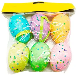 Декор пасхальный СФЕРА Яйца блеск 7см 6шт арт.3-0741-1