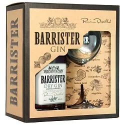 Джин БАРРИСТЕР Драй 40% ПК 0.7л+бокал