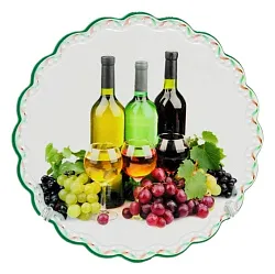 Подставка под горячее НАТАМ Натюрморт Вино керамика Д20см арт.FD066