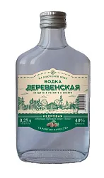 Водка ДЕРЕВЕНСКАЯ Кедровая народная 40% ст/б 0.25л