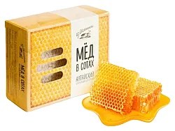 Мед ИЗ ОВСЯННИКОВО Алтайский натуральный в сотах пэт 200г