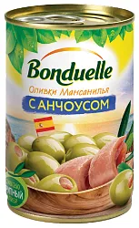 Оливки БОНДЮЭЛЬ с анчоусом ж/б 314мл