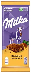 Шоколад МИЛКА молочный с цельным миндалем 80г